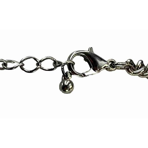 Beautiful Adjustable Yellow Cluster Statement Necklace 20.5" Silver Tone Chain - Picture 7 of 8